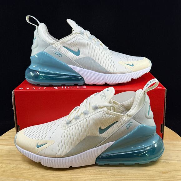 Nike Shoes - Nike Air Max 270 Shoes (Denim Turquoise/Light Silver/Soft Pearl) Size 6.5Y/ 8 W